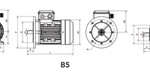 Moteur  MH3- 132 M6  4KW   1000 min-1  400/690V  B14